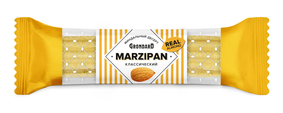  TM Grondard   (10361) Батончики НЕглазированные Марципановые Классика, (28шт по 40г)        в Балашове