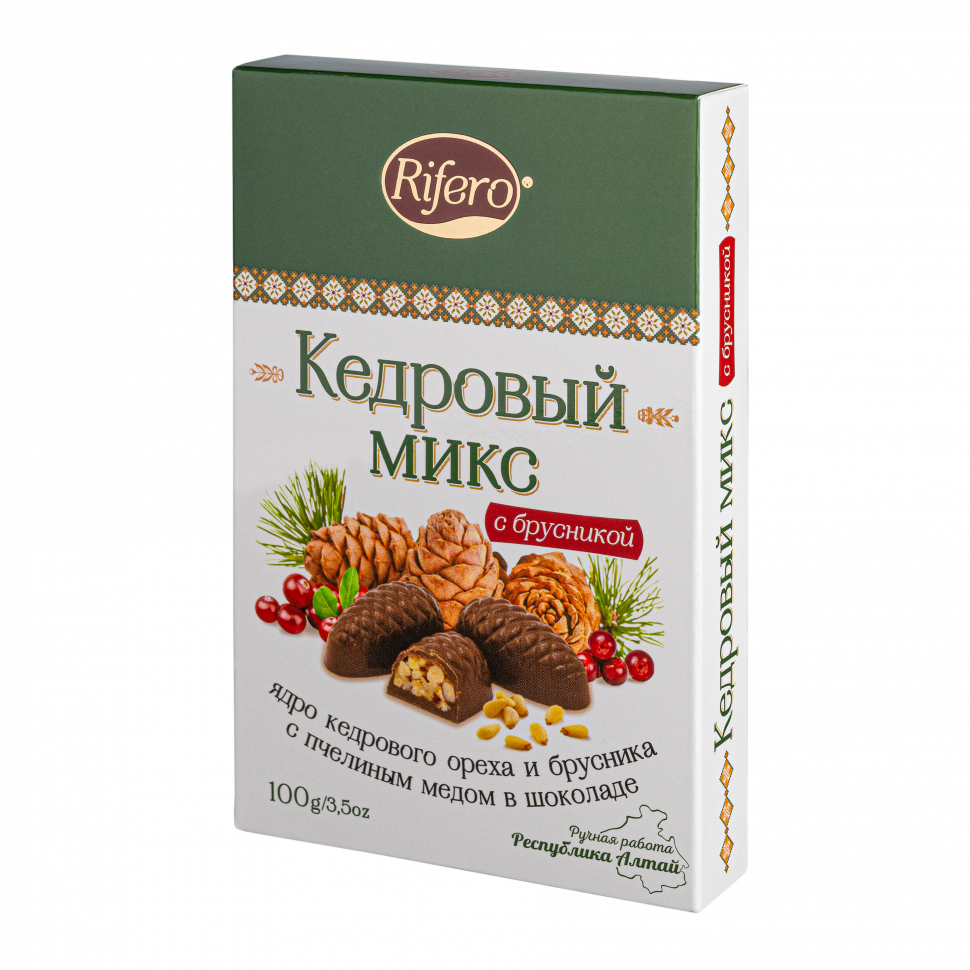  Риф и ко Конфеты "Кедровый микс БРУСНИКА" 100г    в Балашове