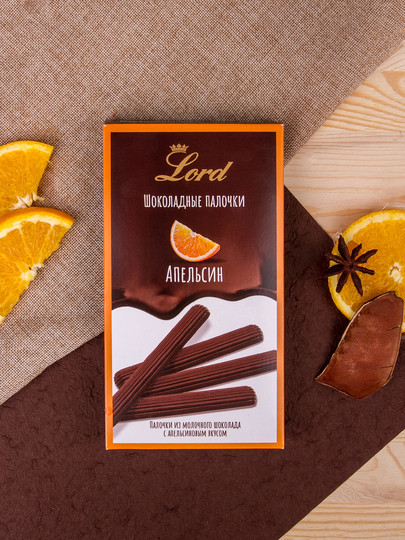  TM LORD Палочки из молочного шоколада с апельсиновым вкусом, 80 гр  в Балашове