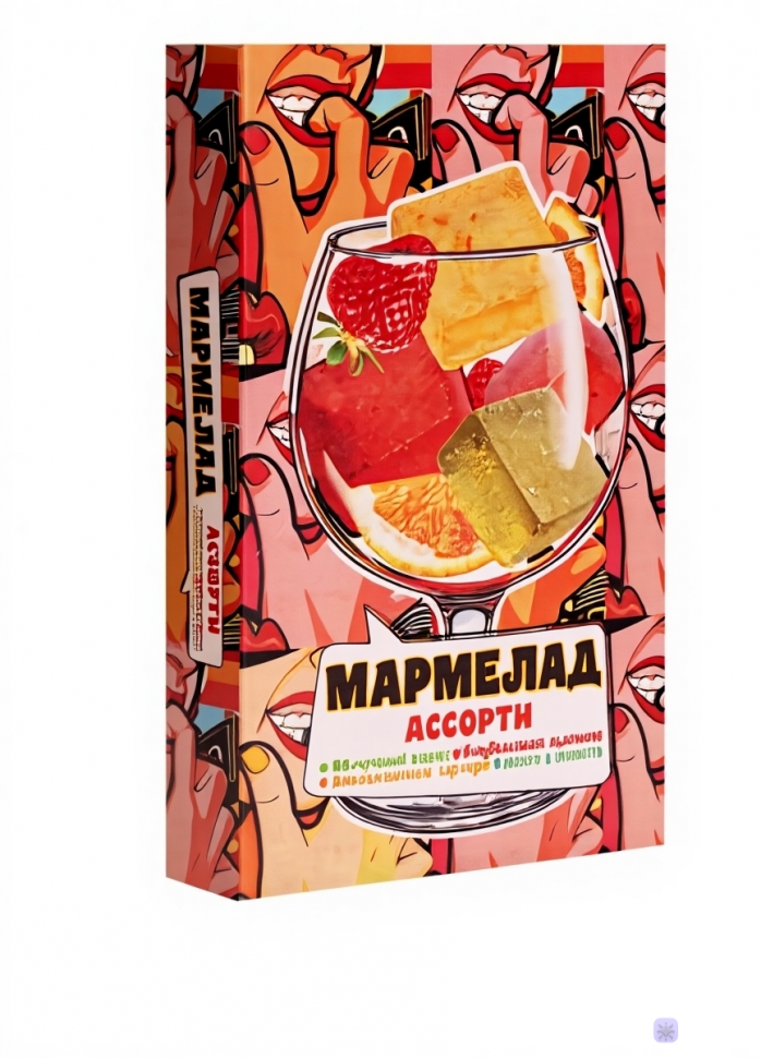  Мармелад АлкоАссорти(яблочный виски, клубничный просекко, апельсиновый вермут, лайм текила) 110г в Балашове