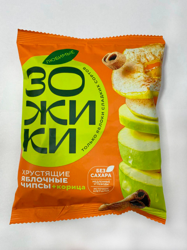 №1 Зожики Яблочные+корица чипсы, 25г  в Балашове