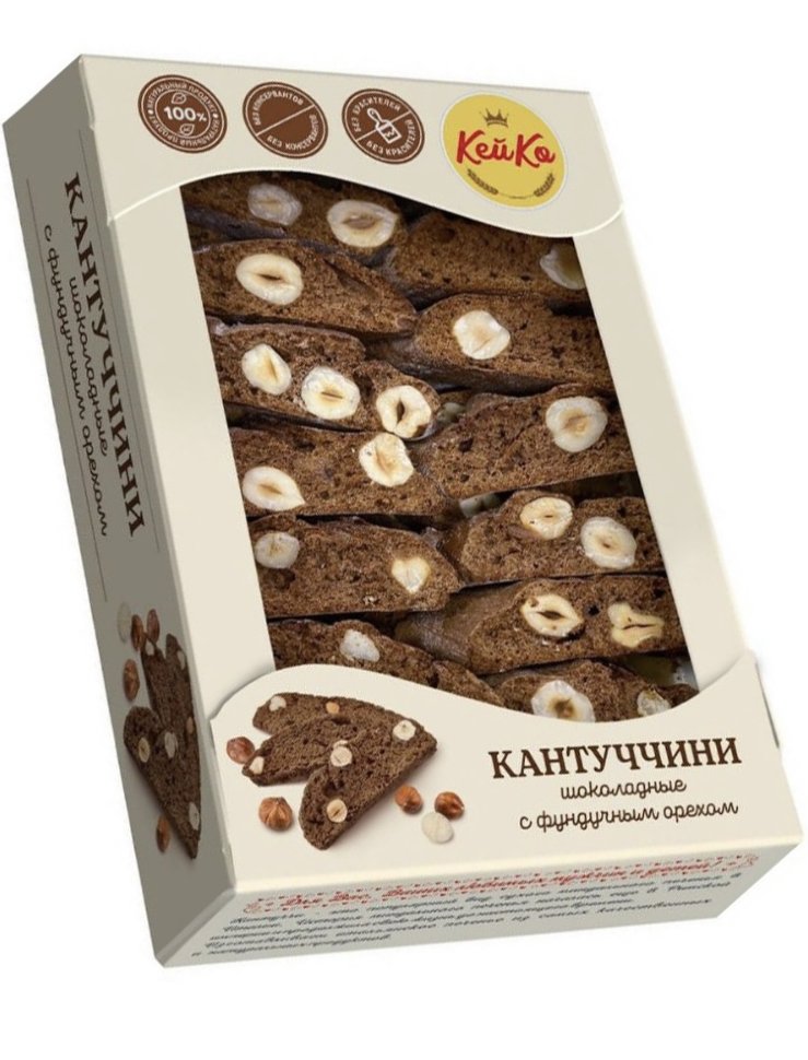  Кей Ко Кантуччини шоколадные с фундучным орехом, 200г  в Балашове