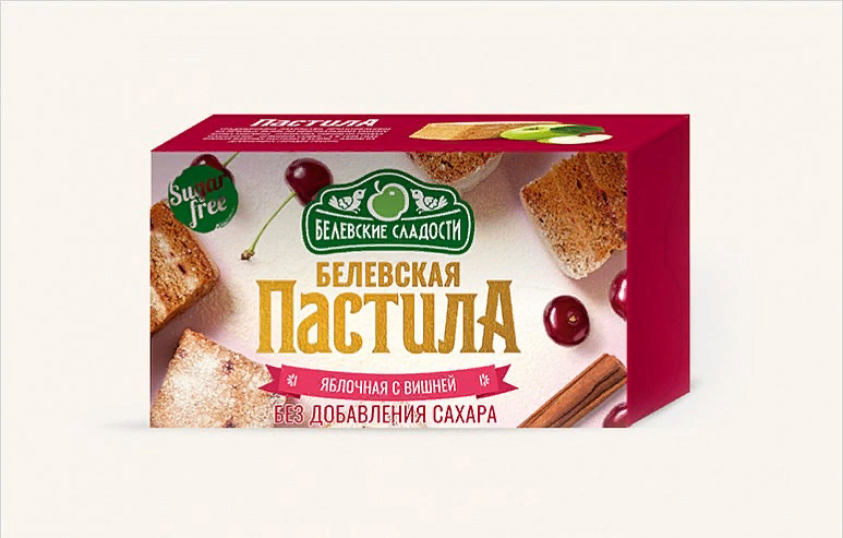  Пастила  200г диетическая С ВИШНЕЙ, НОВЫЙ ФОРМАТ (4 шт по 50гр)    в Балашове