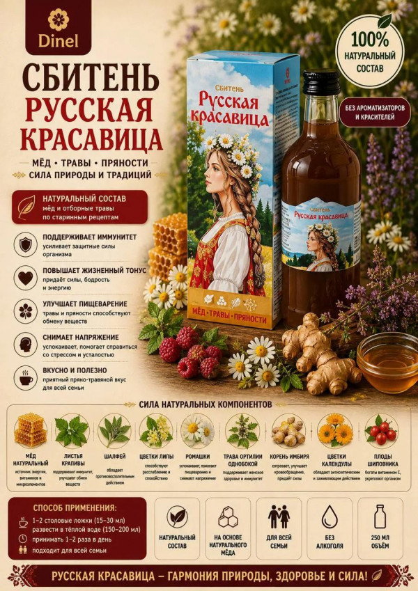 №3 Сбитень Русская красавица, 250мл в Балашове